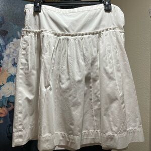 J. Crew White A-Line Skirt